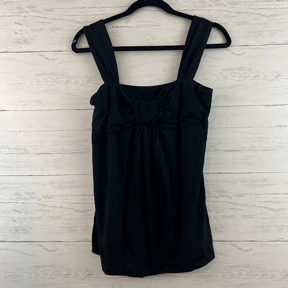 Saks Fifth Avenue Tops - Saks 5th Avenue NWT Black Square Neck Tank Top Size M